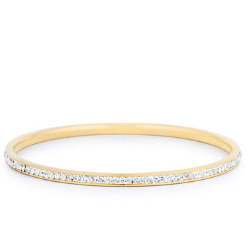 Simple Finish Crystal Bangle